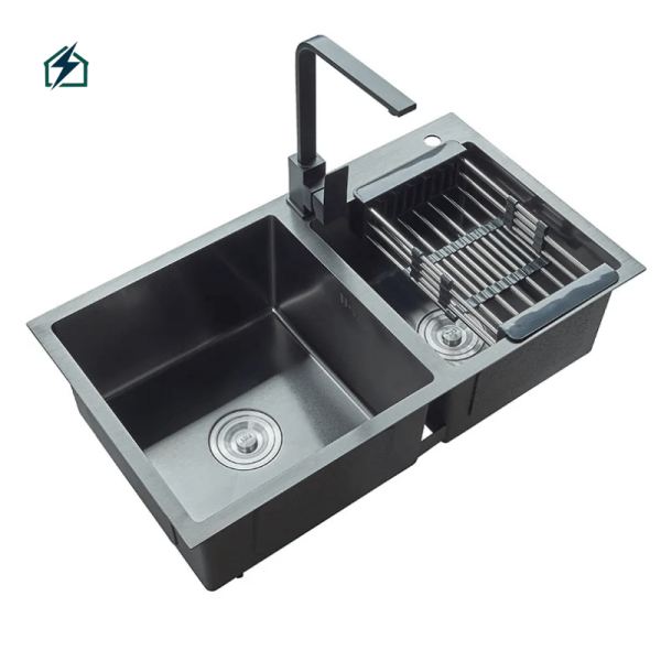 Black Double Bowl Kitchen Sink