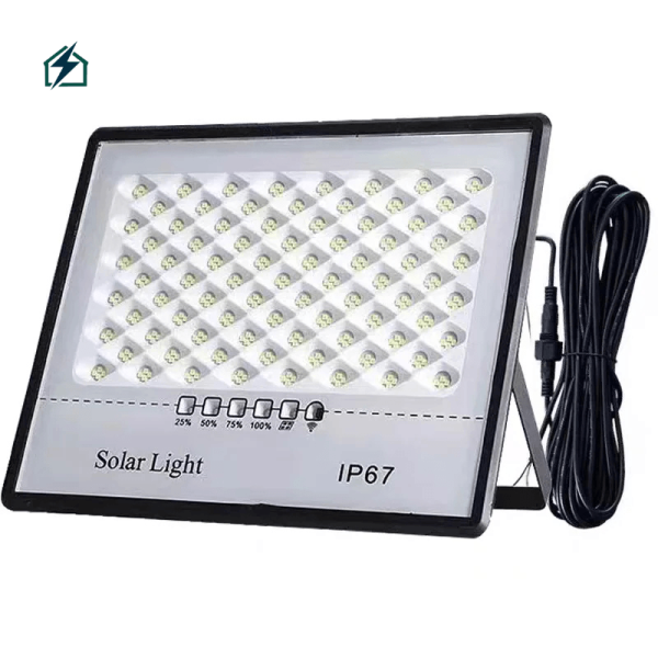100W Solar LED Flood Light Outdoor – Waterproof Security Light with Panel