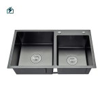Black Double Bowl Kitchen Sink