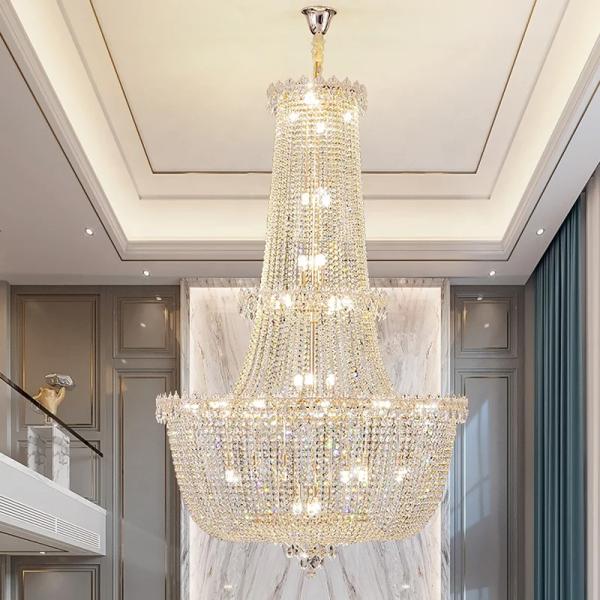 French Basket Empire Crystal Chandelier – Luxury LED Lighting Ghana