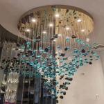 Luxury Color Crystal Stone Drop Chandelier – Hotel & Villa Lighting Ghana