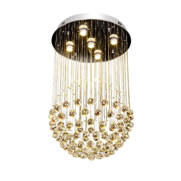 Modern Spiral Crystal Rain Drop Chandelier 6002 – Luxury Ceiling Light