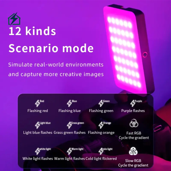 Pocket RGB LED Photo & Video Light – Portable Photography & TikTok Lighting Ghana