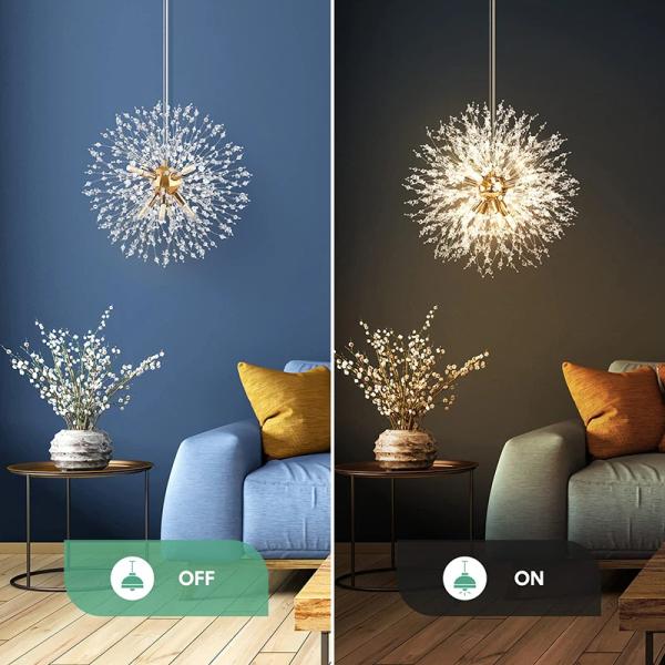 Modern Dandelion Firework Crystal Chandelier – Luxury LED Lighting Ghana