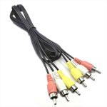 RCA 3 Male to 3 Male Audio Video Composite Cable for TV DVD Speaker