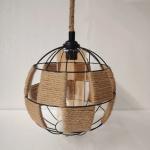 Retro Hemp Rope & Metal Pendant Lamp – Industrial Hanging Light Ghana
