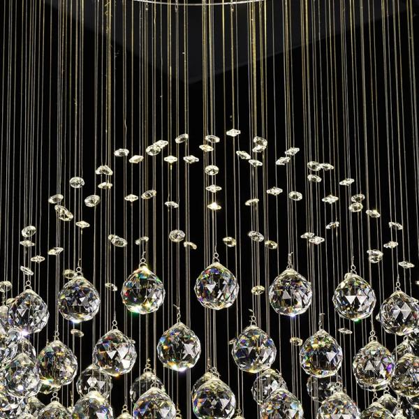 Modern Spiral Crystal Rain Drop Chandelier 6002 – Luxury Ceiling Light