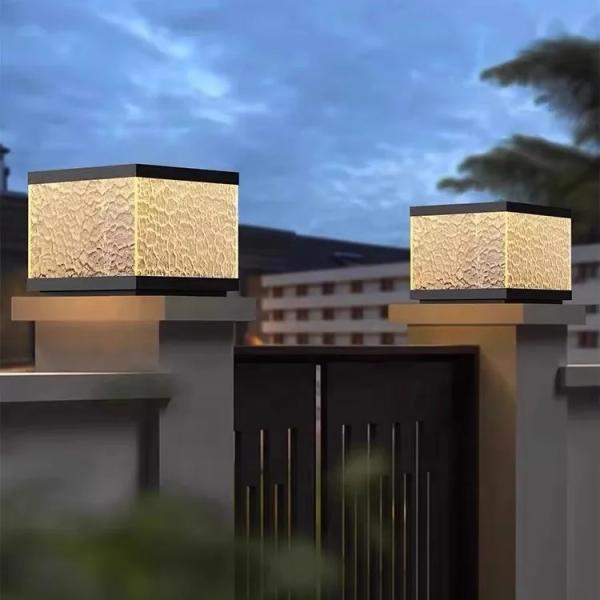 Outdoor Modern Solar LED Gate Pillar Light – Waterproof IP65 Ghana