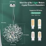 Modern Dandelion Firework Crystal Chandelier – Luxury LED Lighting Ghana