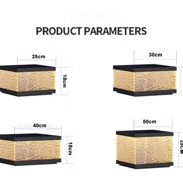 Outdoor Modern Solar LED Gate Pillar Light – Waterproof IP65 Ghana