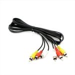 RCA 3 Male to 3 Male Audio Video Composite Cable for TV DVD Speaker