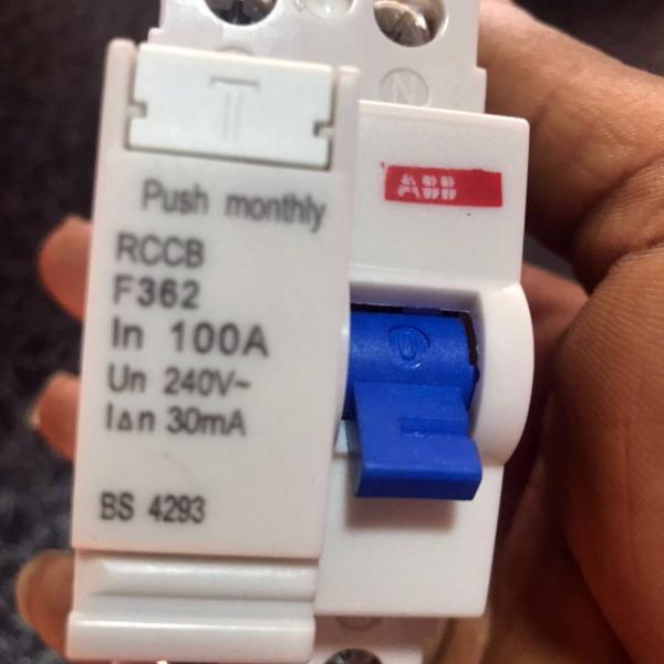 ABB 2 Pole Circuit Breaker 100A 30mA – Reliable Power Protection Ghana