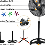 Bray 18-Inch Industrial Standing Fan – Strong Wind Floor Fan
