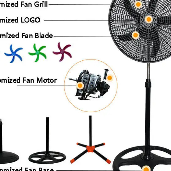 Avelon 18-Inch Industrial Standing Fan – Strong Wind Floor Fan