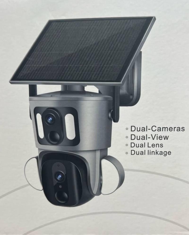 Solar Dual-Lens Outdoor Security Camera – Ghana