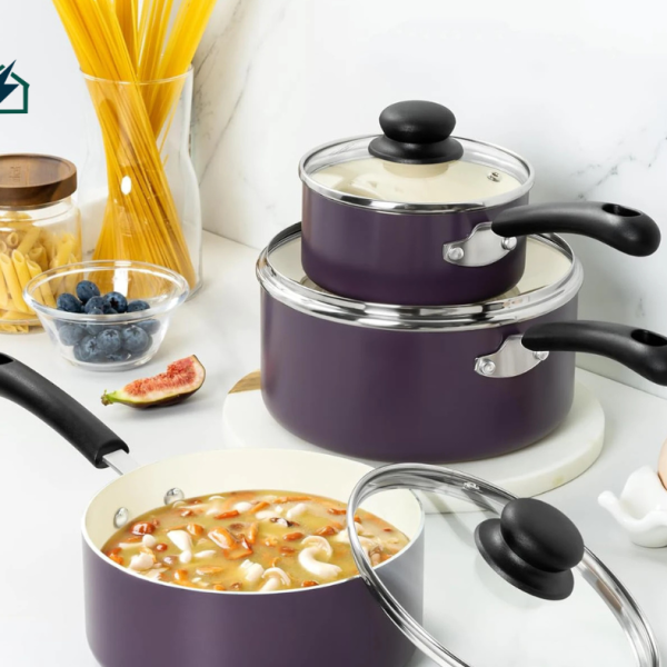 Aluminum Ceramic Non-Stick Cookware Set Ghana – Durable Home Kitchen Pots