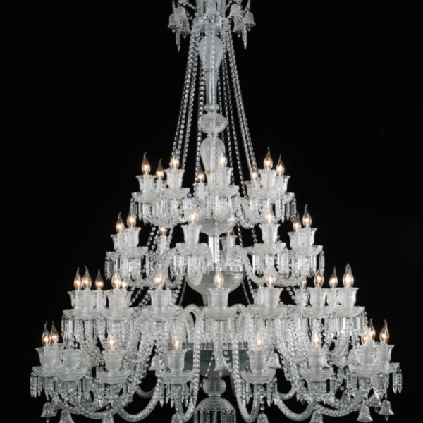 HQ9122 Baccarat Transparent Chandelier 6 Light – Luxury Crystal Ceiling Light Ghana