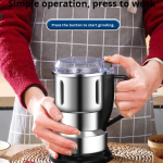 Large Stainless Steel Electric Grain Grinder – 220V UK Plug