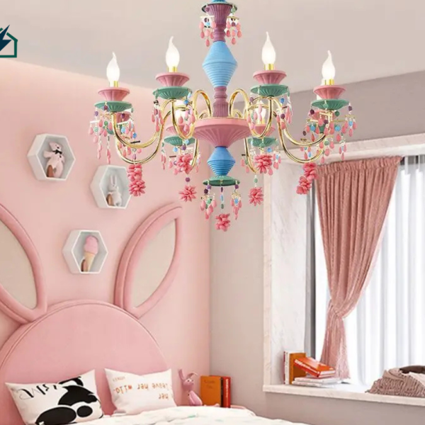 HQ9122 Transparent Baccarat Chandelier 6 Light – Luxury Crystal Ceiling Light Ghana