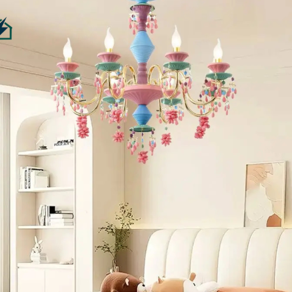 HQ9122 Transparent Baccarat Chandelier 6 Light – Luxury Crystal Ceiling Light Ghana