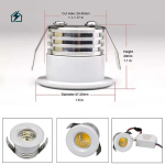 3W COB LED Recessed Cabinet Spotlight