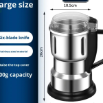 Large Stainless Steel Electric Grain Grinder – 220V UK Plug