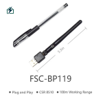 Feasycom FSC-BP119 USB Bluetooth 4.0 Dongle – 100m Wireless Audio & Data Adapter for Windows Laptop