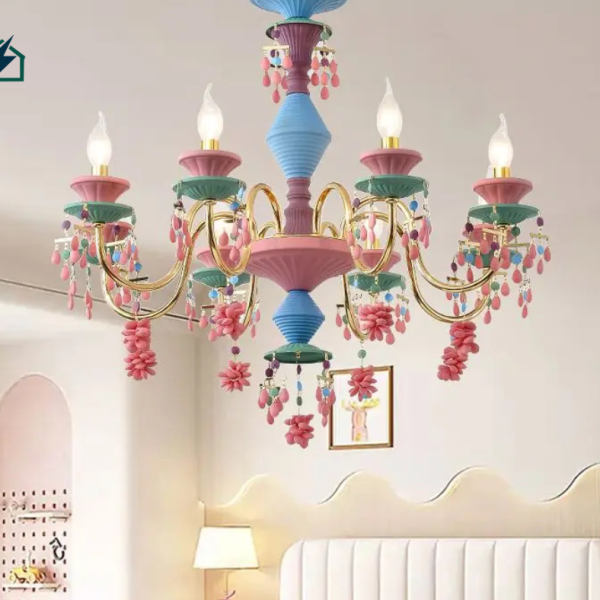 HQ9122 Transparent Baccarat Chandelier 6 Light – Luxury Crystal Ceiling Light Ghana