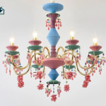 HQ9122 Transparent Baccarat Chandelier 6 Light – Luxury Crystal Ceiling Light Ghana