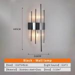 Modern Crystal Wall Lamp with Fabric Shade – Dimmable Luxury Wall Light