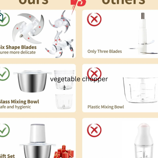 Electric Food Processor & Meat Grinder 2.0L