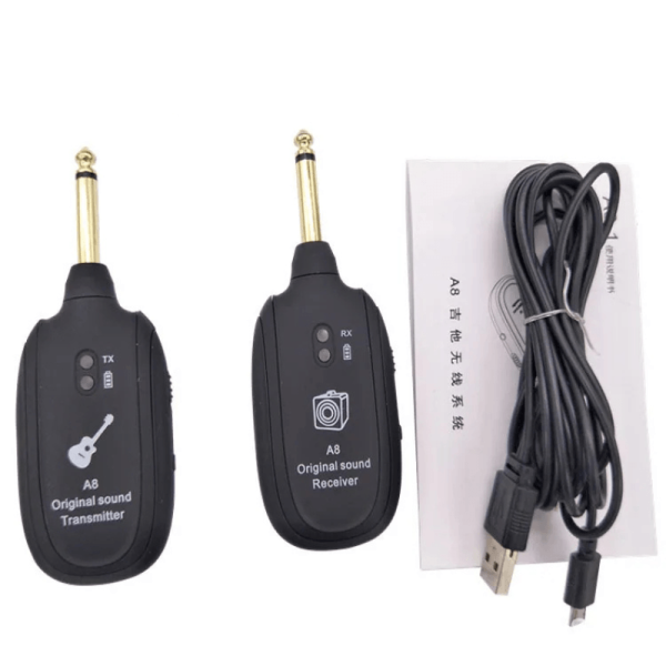 A8 Wireless Guitar Pickup – Wireless Guitar Audio Transmitter for Electric Guitars Ghana