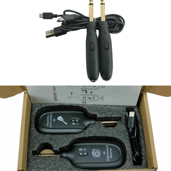 A8 Wireless Guitar Pickup – Wireless Guitar Audio Transmitter for Electric Guitars Ghana