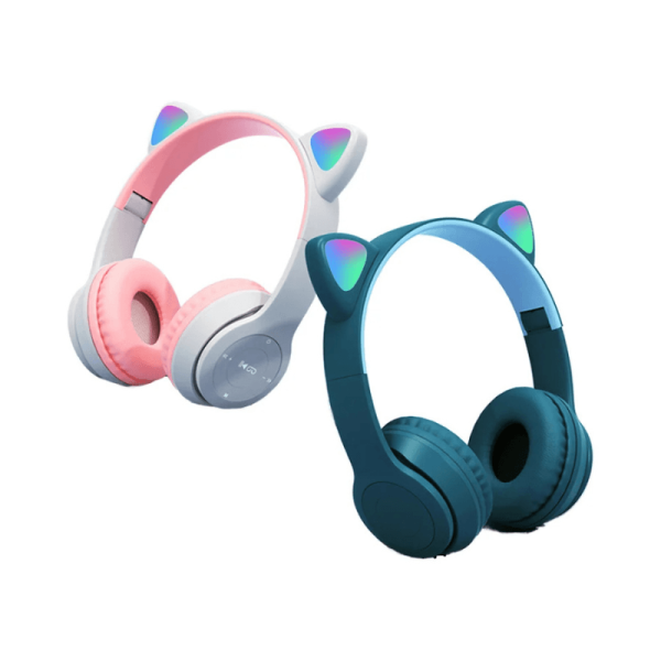 Cute Cat Ear RGB Gaming Headset with Mic – Bluetooth 5.1 LED Gaming Headphones for Ghana