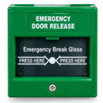 Emergency Door Release Break Glass Call Point – Green