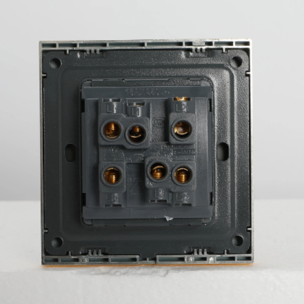 Frameless Gold 2 Gang Switch Ghana  Big Button 86 Luxury Wall Switch