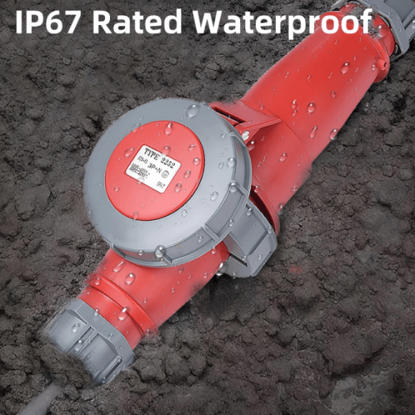Industrial Plug & Socket IP67 – 3 Pin 16A Waterproof Heavy Duty Power Connector Set