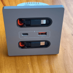 PD20W USB Wall Socket with Type-C & Retractable Cable – Fast Charging Wall Outlet for Homes & Offices in Ghana