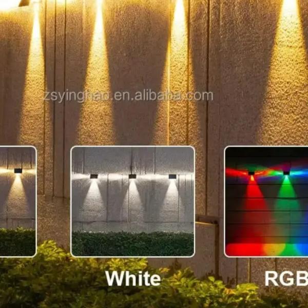 RGB Solar Garden Patio Wall Lights – IP65 Waterproof Outdoor Solar Fence Lights Ghana