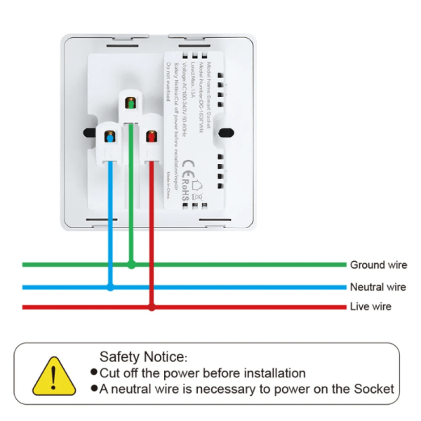 WiFi Smart Socket with Type-C Fast Charging – Tuya Smart Wall Socket for Homes & Offices in Ghana