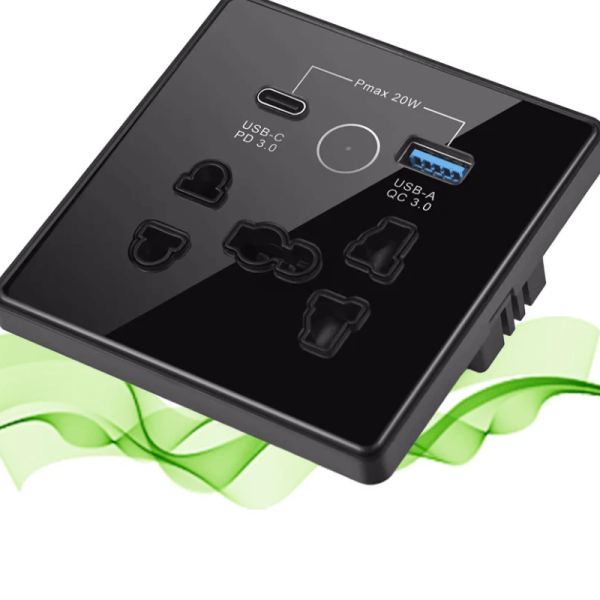 WiFi Smart Socket with Type-C Fast Charging – Tuya Smart Wall Socket for Homes & Offices in Ghana