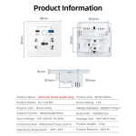 WiFi Smart Socket with Type-C Fast Charging – Tuya Smart Wall Socket for Homes & Offices in Ghana