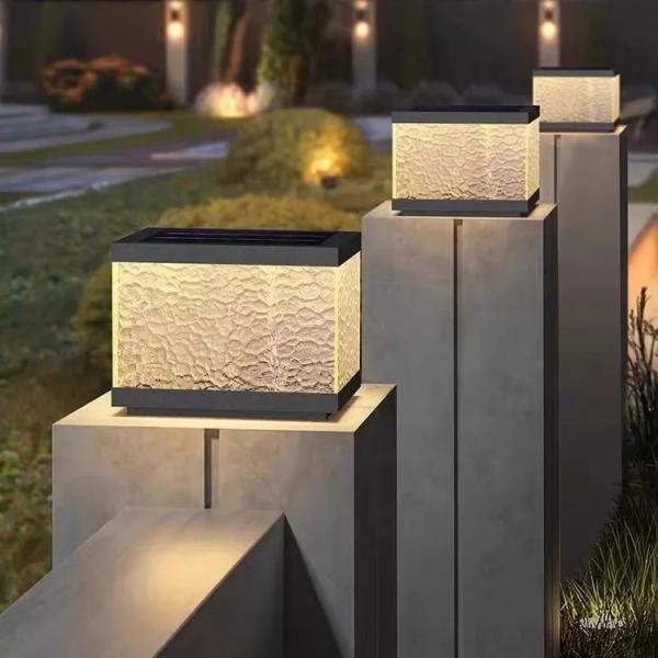 Outdoor Modern Solar LED Gate Pillar Light – Waterproof IP65 Ghana