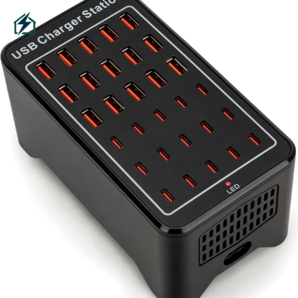 ilepo W-407 150W USB-C Charging Station – 30-Port Fast Charger Ghana
