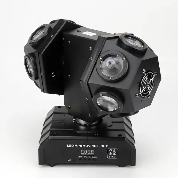 12×12W Double Ball RGB Moving Head Light with Red & Green Laser Effects