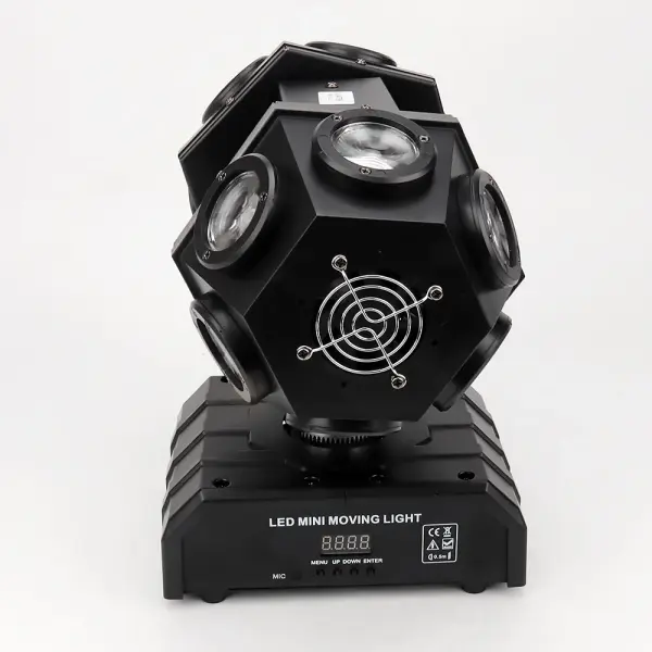 12×12W Double Ball RGB Moving Head Light with Red & Green Laser Effects