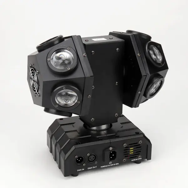 12×12W Double Ball RGB Moving Head Light with Red & Green Laser Effects