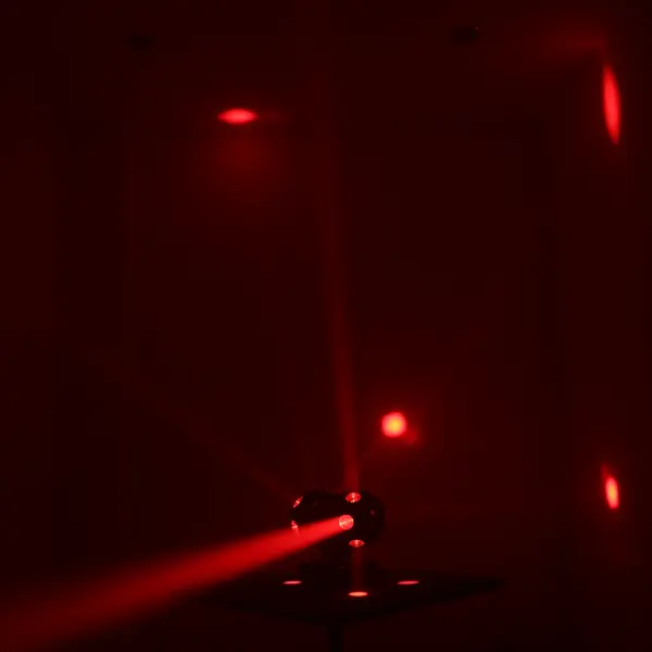 12×12W Double Ball RGB Moving Head Light with Red & Green Laser Effects