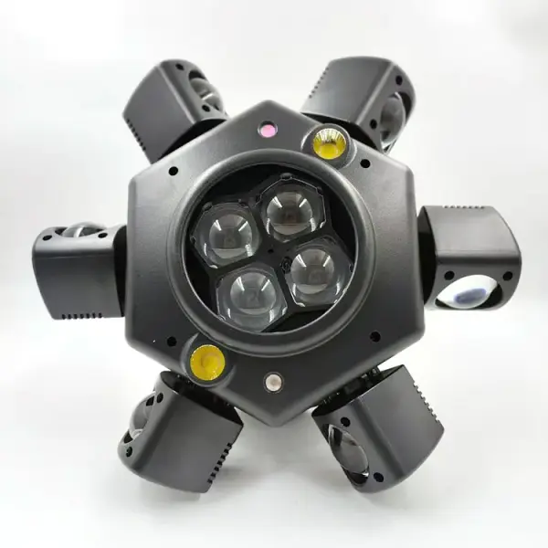 150W Six-Arm RGBW Bee-Eye LED Moving Head Light with Laser & DMX512