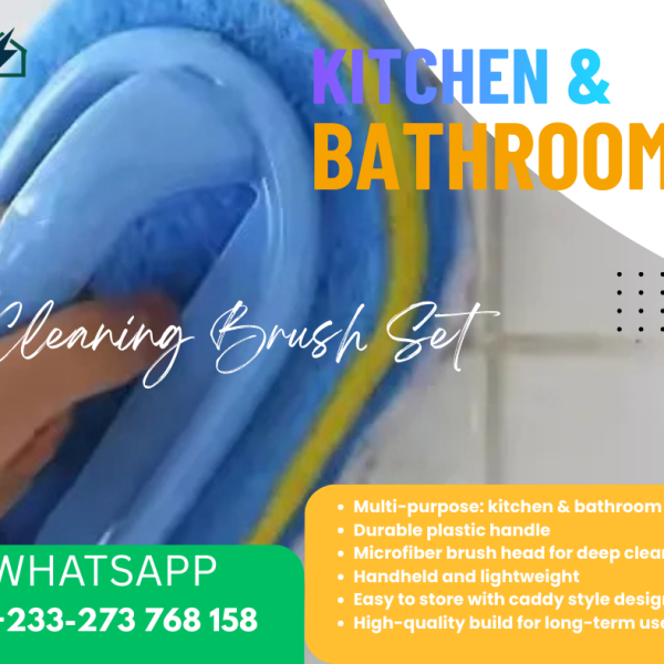 Multi-Purpose Cleaning Brush Set Ghana – Kitchen, Bathroom & Tile Scrub Brushes